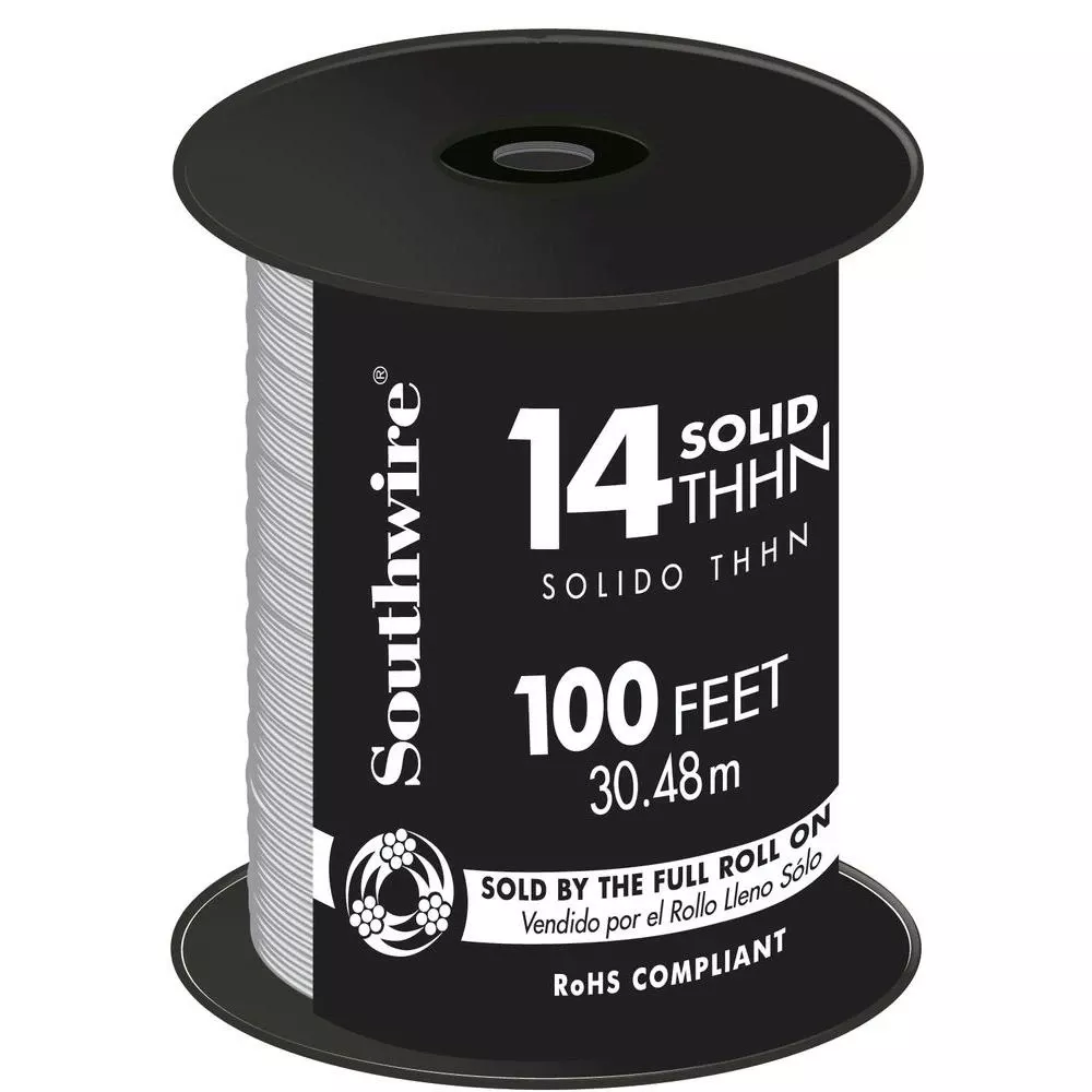 100 Ft. 14/1 Solid Thhn Building Wire - Copper Conductor, Indoor Use