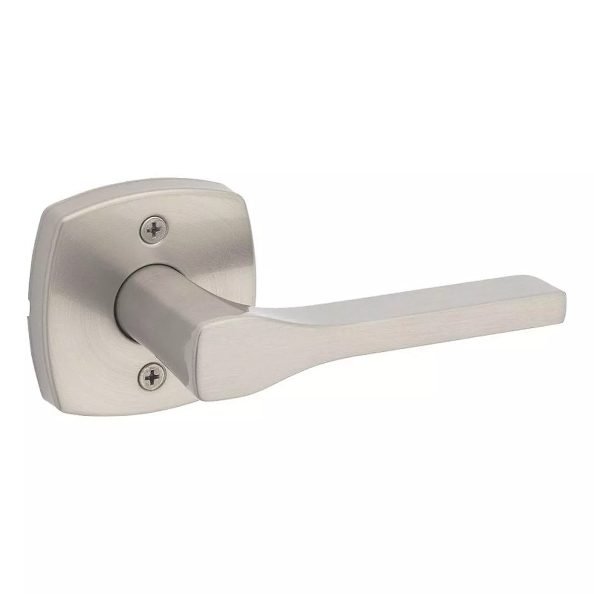 Weiser Prague 9GLA120-131 Dummy Door Handle, Lever Handle, Transitional Design, Satin Nickel, Residential, Zinc