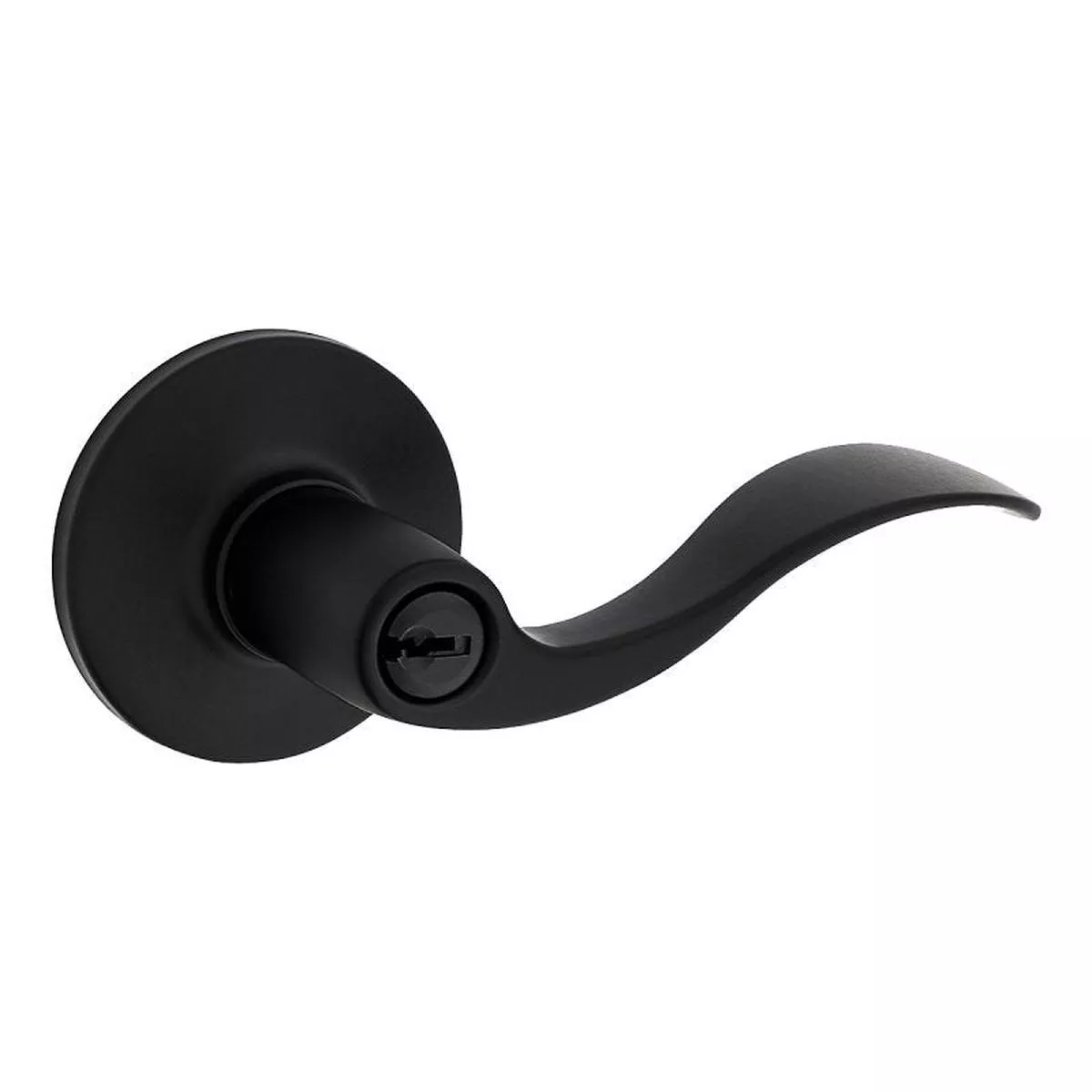 Weiser Safe Lock Layton 9SL50000-117 Entry Door Handle, Lever Handle, Matte Black, 3 Grade, Universal Hand
