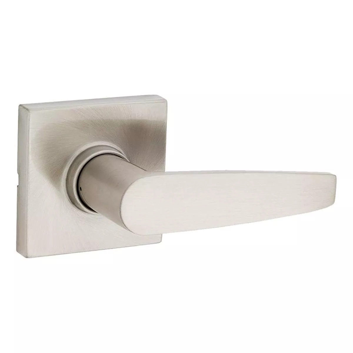 Weiser Safe Lock Winston 9SL10000-112 Passage Door Handle, Lever Handle, Satin Nickel, 1-3/8 to 1-3/4 in Thick Door